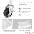 thumbnail image 4 of Organizador de almacenamiento CAXXA de 3 niveles, metal laminado, blanco, 4 of 9