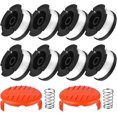 thumbnail image 1 of Trimmer Spool Replacement for Black + Decker, 30ft 0.065" Trimmer Line, Auto Feed Weed Wacker String (8 Pack Spool+2 Spool Cap+2 Spring), 1 of 7