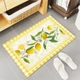 thumbnail image 5 of Kitchen Rugs, Lemon Yellow Buffalo Check Summer Watercolor Fruit Plaid Farmhouse Decor Non Slip Runner Rug Mat for Floor, Kitchen, Bedside, Sink, Office, Laundry, Set of 2, 5 of 6