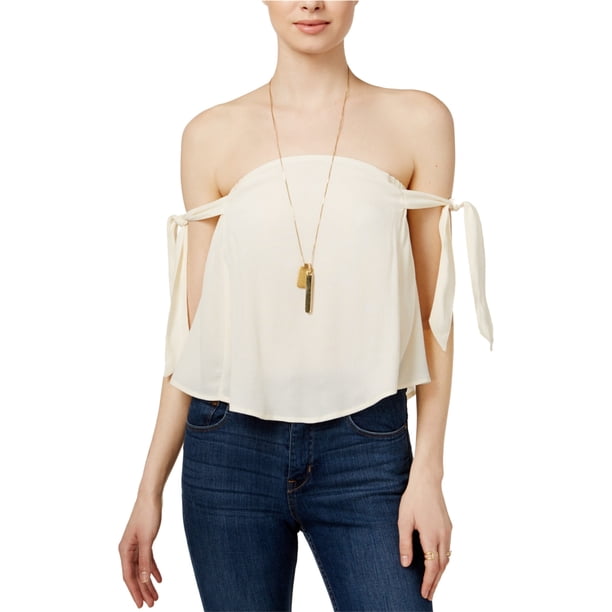 Blusa de punto ASTR The Label para mujer color blanco roto mediana