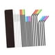 thumbnail image 2 of Pajitas reutilizables de acero inoxidable de 16 Uds Macarena negro, 2 of 8