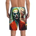 thumbnail image 3 of Harley Quinn Joker Film Men's Short Pajama Pants Lightweight Daily Lounge Shorts Bottoms Sleepwear Cozy Soft Home Pajama Pants Shorts, 3 of 9