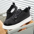 thumbnail image 5 of Men's Fashion Sneakers Glitter Sparkly Tennis Shoes Shiny Sequin Low Cut Comfort Casual Men Shoes, 5 of 8