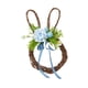 thumbnail image 5 of Corona de Pascua Decoración de Pascua Suministros para fiestas de temporada Corona de flores artificiales Azul, 5 of 9