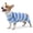 Blue, variant on Dog Pajamas Long Sleeve Striped Casual Wear Pet Surgery Recovery Body Suit for Small Dogs