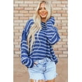 thumbnail image 5 of Plusashion Elevate Your Style with Sky Blue Stripe Drop Shoulder Knit Sweater - Comfort & Chic!, 5 of 8
