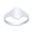 thumbnail image 2 of AFFY Flat Oval Top Signet Ring In 14K White Gold Over 925 Sterling Silver (Medium) Ring Size 9, 2 of 4