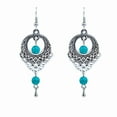 thumbnail image 1 of Moda Retro Estilo Étnico Hueco Pendientes de la gota de agua de color turquesa Bohemia Pendientes de borla Joyería, 1 of 8