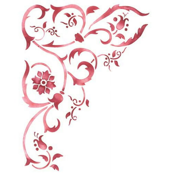 Corner Scroll Wall Stencil SKU #3404 by Designer Stencils