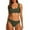 Dark Green, variant on Women's Solid Racerback Athletic Bikinis Sporty Two Pieces Swimsuit Junior Girls Sports Bathing Suits