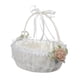 thumbnail image 4 of Cesta de Boda Cesta de Niña de Flores Hermosa Cesta de Flores Pequeña Portátil Pajarita de para Ocasiones Especiales Cumpleaños Mar Rosa, 4 of 8