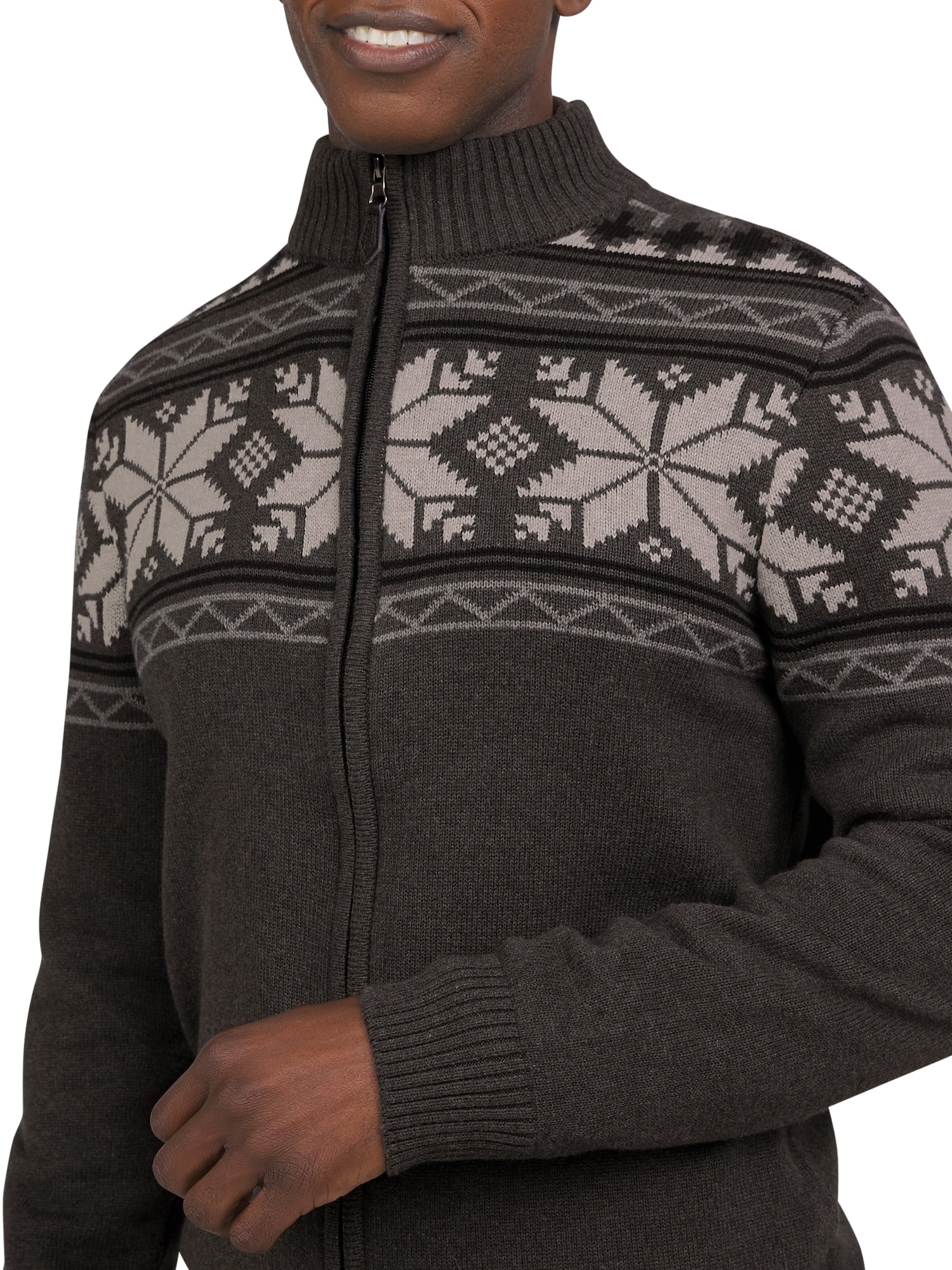 Chaps Men's & Big Men's Full Zip Holiday Sweater, Sizes S-2XL