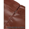 thumbnail image 6 of Deago Women's Satin Silky Mini Skirts High Waisted Flared Short A-Line Zipper Party Club Skirt (Coffee, XL), 6 of 7