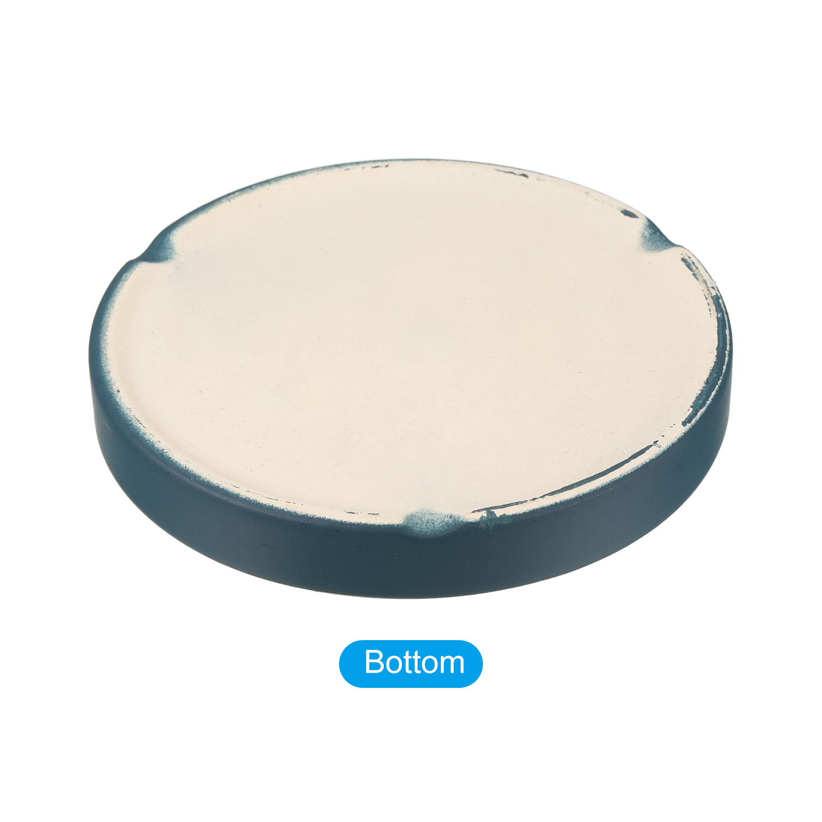 Uxcell Plant Pot Saucer, Ceramic Round Flower Planter Tray for Indoor, 5 inch Dark Blue 2 Pack