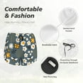 thumbnail image 6 of Picia Flowers and Bee Pattern Women's 2 in 1 Athletic Running Shorts High Waisted Workout Casual Gym Sweat Shorts with Comfy Liner Zipper Pockets-Small, 6 of 9
