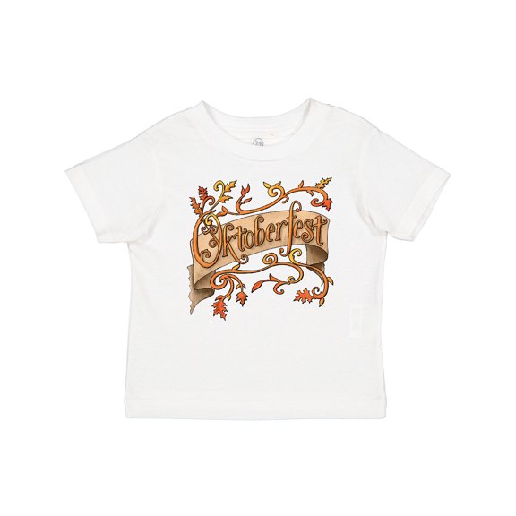 Inktastic Oktoberfest Banner with Orange Autumn Leaves Boys or Girls Baby T-Shirt