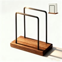 Napkin Holder for Table, Bamboo Iron Standing Napkin Dispenser for Kitchen Dining Farmhouse Cocktail Picnic Bar Rustic Wood Holders for Paper Mail Bills Suitable for All Dining Room Decors, Brown