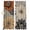 Light Gray Orange White, variant on Burnt Orange Grey Black Flower Blackout Curtains for Bedroom/Living Room, Pinch Pleated Black Out Curtains, Spring Floral Botanical Room Darkening Window Drapes with Hooks 2 Panels, 59"x70"