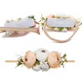 thumbnail image 3 of Baby Girl Floral Headbands- 3pcs Nylon Headband Handmade Flower Crown Elastic Hairband Newborn Toddler Hair Accessories Gifts for Girls, 3 of 6