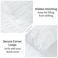 thumbnail image 4 of RUIKASI Seersucker Queen Comforter Set (90x90 inches), 3 Pieces- 100% Soft Washed Microfiber Lightweight Bedding with 2 Pillowcases, All Season Down Alternative,White, 4 of 7