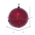 thumbnail image 2 of 4.75" Red Wood Grain Bell Ornament 4/Bag, 2 of 2