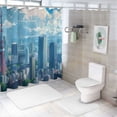 thumbnail image 7 of Awypu Tokyo Skyline Makoto Shinkai Style for Bathroom Waterproof Shower Curtain Multiple Sizes White, 7 of 7