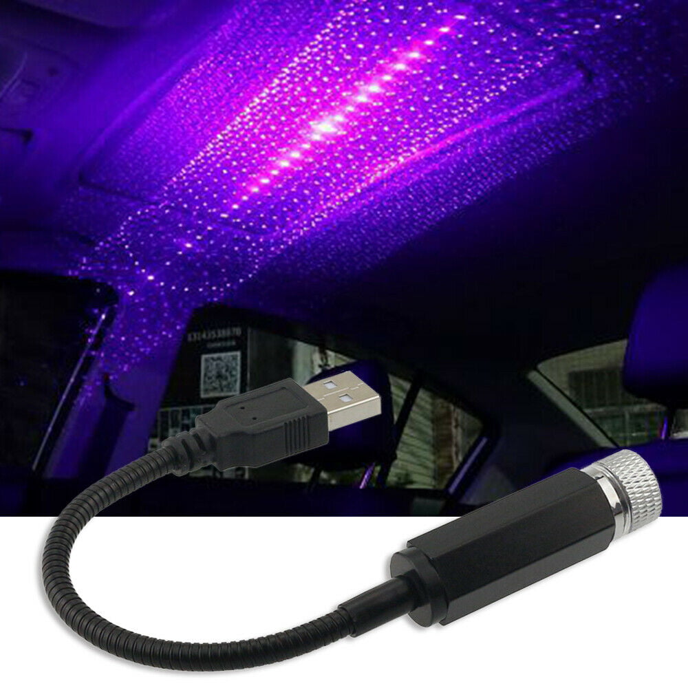 USB LED Car Atmosphere RGB Mini Lamp Interior Ceiling Ambient Light Projector Bs 