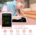 thumbnail image 3 of LCD Writing Tablet for Kids 12 Inches, AGPTEK Colorful Graphics Writings Pads Drawing Board with Lock Switch for Home, Office, School, Pink, 3 of 9