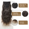 thumbnail image 2 of Pelucas Juego de 4 clips de extensión de cabello largo y rizado para mujeres con clip en piezas de peluca de aspecto natural, fáciles de usar, 22 pulgadas de largo, 190 g de peso para peinado en capas, 2 of 8