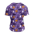thumbnail image 5 of Men's Halloween Crewneck T-Shirt, Spooky Ghost Pumpkin Full Print Short Sleeve Casual Fall Streetwear Tops, 5 of 5