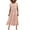 Pink, variant on WIZUTIZ Sundresses for Women 2025 Flowy Relaxed Fit Smocked High Rise Tiered Dress Solid Sun Dresses Short Sleeve Round Neck Vacation Dress for Ladies Ankle-Length Super Soft Dress Purple