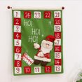 thumbnail image 1 of 1 calendario navideño para niños con cuenta regresiva de Papá Noel, decoración de pared reutilizable con 24 bolsillos para llenar, adorno colgante para el dormitorio del hogar, 1 of 4