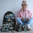 thumbnail image 2 of Bulopur Kids 17 Inch School Backpack, 4 Piece Ocean Flower Turtle Print Bookbag with Lunch Box, Water Bottle Holder and Pencil Case for Elementary Students, 2 of 8