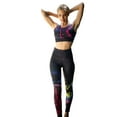 thumbnail image 3 of Women's Printed Activewear Sports Bra - Paint Splatter, M, 3 of 4