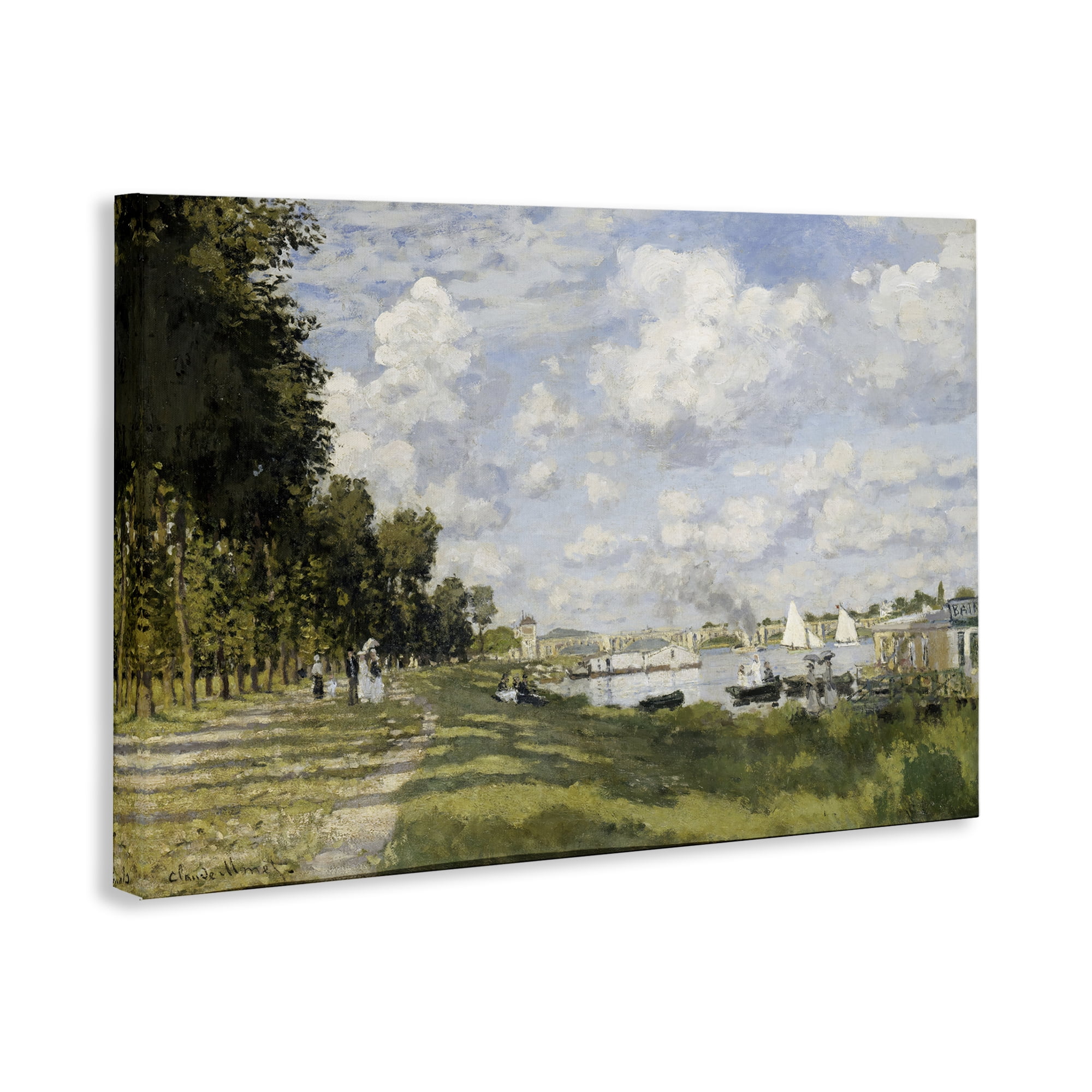Stupell Industries Classic Monet Bassin d'Argenteuil Landscape & Nature Painting Wrapped Canvas Art Print Wall Art, 30 x 20