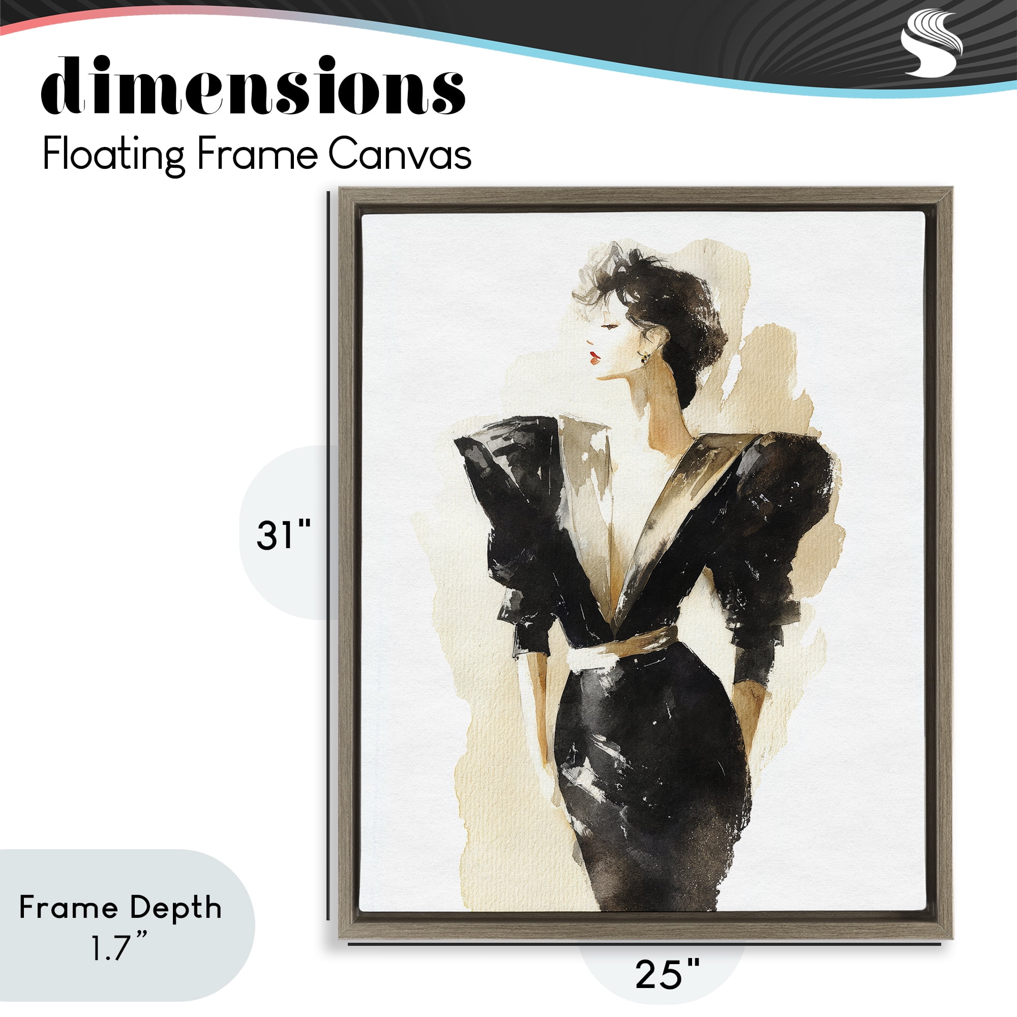 Stupell Industries Timeless Velvet Attitude Brown Framed Floater Canvas Wall Art, design by Svetlana Aleynikova