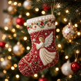thumbnail image 6 of 2026 Holiday 3.15 inches Christmas Stocking Christmas Mica Ornament, Shimmering Acrylic Tree Hanging Ornament with Complete Hanging Strings, 6 of 8