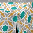 thumbnail image 4 of Teal Dog Crate Cover, Abstract Geometric Pattern Eastern Oriental Symmetric Design Print, Easy to Use Pet Kennel Cover for Medium Large Dogs, 35" x 23" x 27", Mustard Teal and Grey, by Ambesonne, 4 of 6