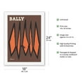 thumbnail image 2 of Bally Shoes - Vintage French Advertising Poster by Bernard Villemot c.1969 - Japanese Unryu Rice Paper Art Print (Unframed) 18 x 24 in, 2 of 4