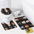 thumbnail image 4 of 4 Piece Shower Curtain Sets Colorful Winter And Halloween Theme Cat Bathroom Shower Curtain Set with Rugs Funny Cat Gifts for Cat Lover Pet Lover Bathroom Shower Curtains Sets 72inch X 72inch, 4 of 8