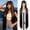 Brown2-42inch, variant on Phocas 22inch Long Straight Synthetic Wig with Bangs Black - Face Framing Bangs Cover Forehead Slimming Look Heat Resistant Daily Wear