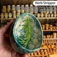 thumbnail image 2 of Pottery Herb Stripper Bowl, Herb Stripper Bowl Ceramic, Handmade Pottery Herb Stripping Tool, Handmade Different Round Hole Sizes, Suitable for Peeling off The Leafy Assembly (B), 2 of 7