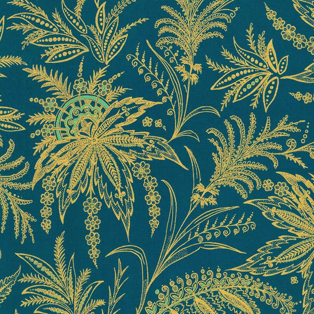 Robert Kaufman Fabrics Treasures Of Alexandria Ivory Gilded Grasses 