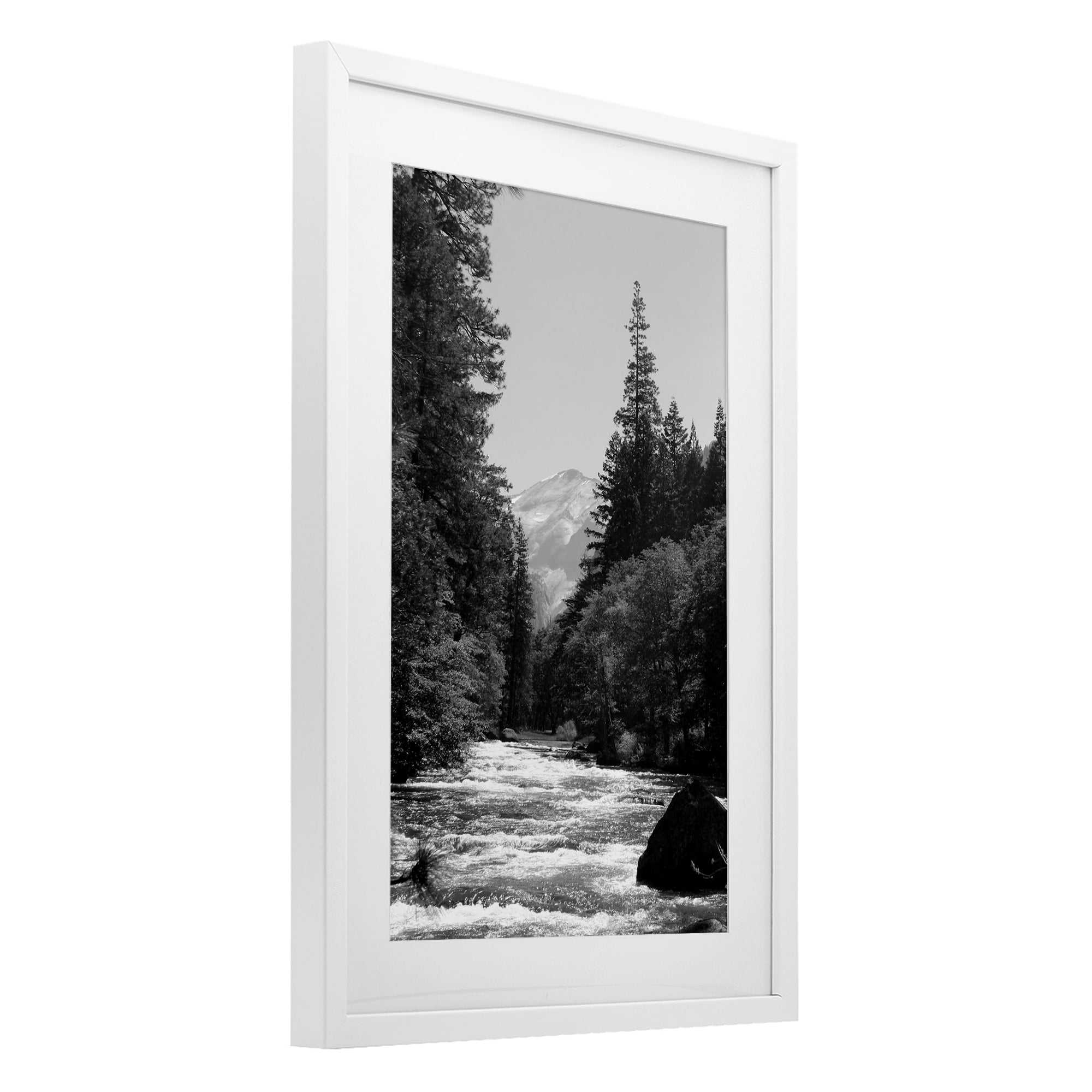 Stupell Industries Merced River Flow White Framed Print Under Glass, design by Kim Curinga
