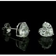 thumbnail image 2 of 2Ct Lab Created Diamond Heart Cut Solitaire Stud Earrings 14K White Gold Plated, 2 of 2