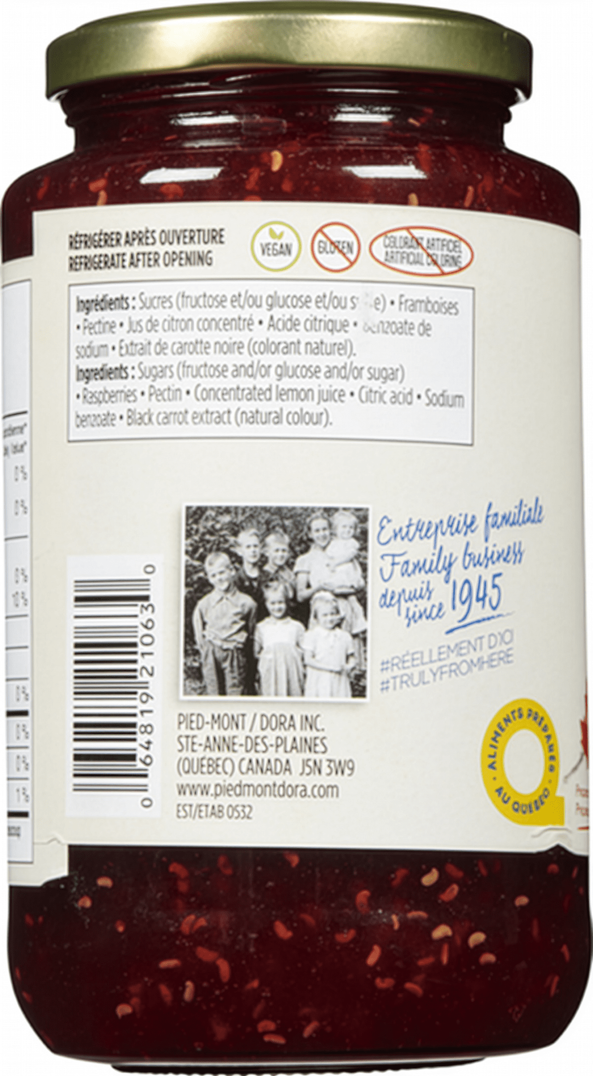 Dora Framboises Confiture Traditionnelle