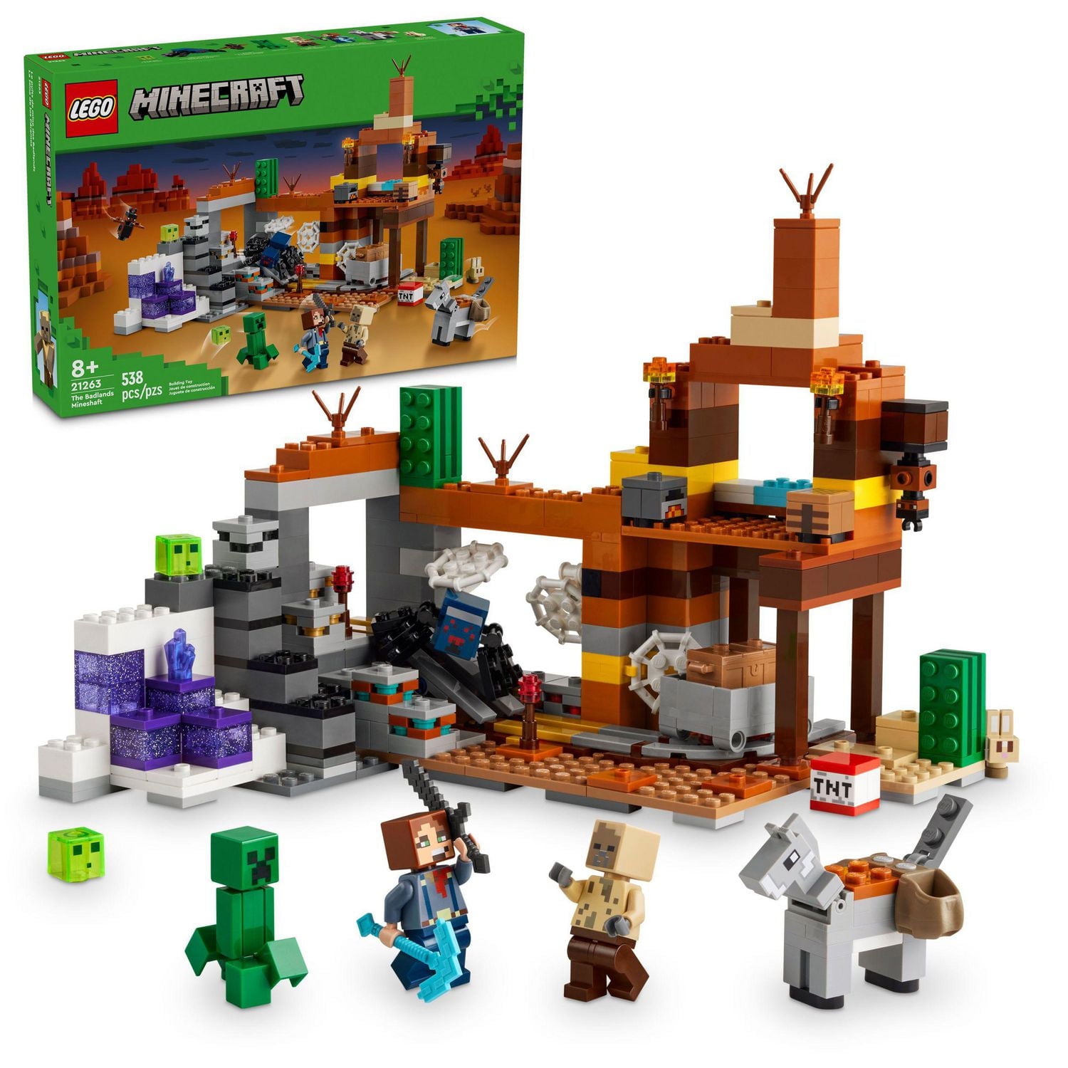 LEGO Minecraft The Badlands Mineshaft Video Game Toy, Mining