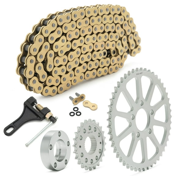 Chain 24T Front 49T Rear Sprocket Conversion Kit for Harley Dyna Fat Bob FXFB Street Bob 18 