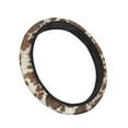 thumbnail image 6 of Renewold Brown Cow Print Car Steering Wheel Cover, Soft Stretchy Auto Steering Wrap Protector for Women Girls, Universal Fit, 6 of 6