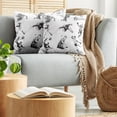 thumbnail image 5 of Ambesonne Black White Throw Pillow Cover 2 Pack, Sports Theme Sketch, 16", Black White, 5 of 7